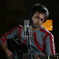 Zameer in studio recording 'With You' - Photographer: Reena Merchant