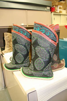 Mongolian Boots ordered for the Bata Shoe Museum